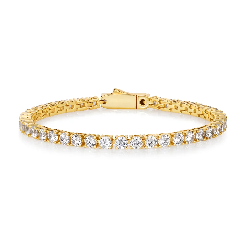 4 Carat Straight Line Tennis Bracelet