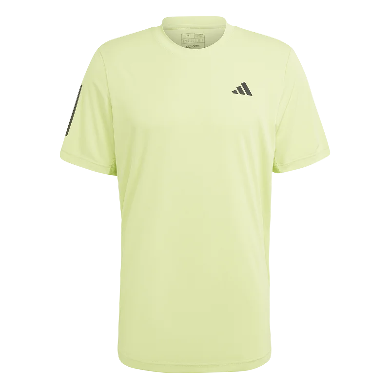 Adidas Men's Club 3 Stripe Tee Lime