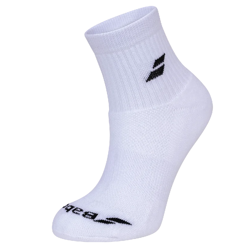 Babolat Men's Quarter 3 Pack Socks White