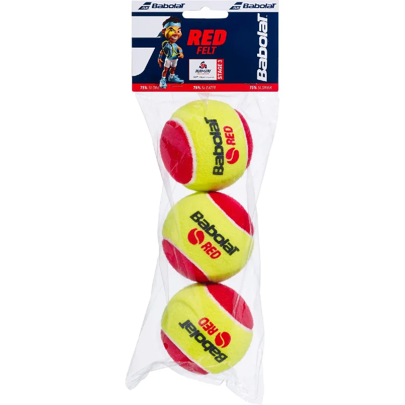 Babolat Red Felt Tennis Balls 3 Pack