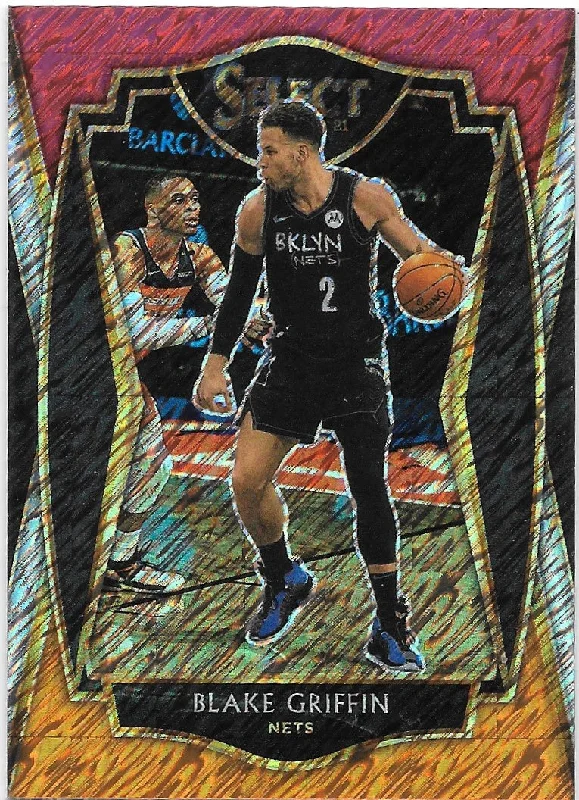 Blake Griffin, Red Orange Shimmer Prizm SP, 2020-21 Panini Select Basketball NBA