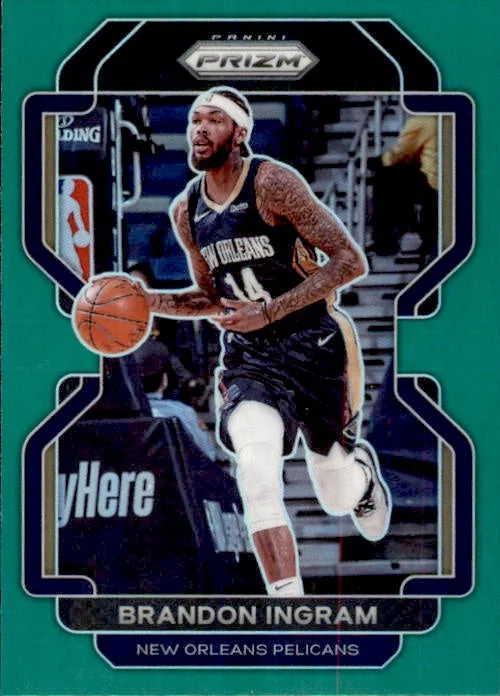 Brandon Ingram, Green Prizm, 2021-22 Panini Prizm Basketball NBA