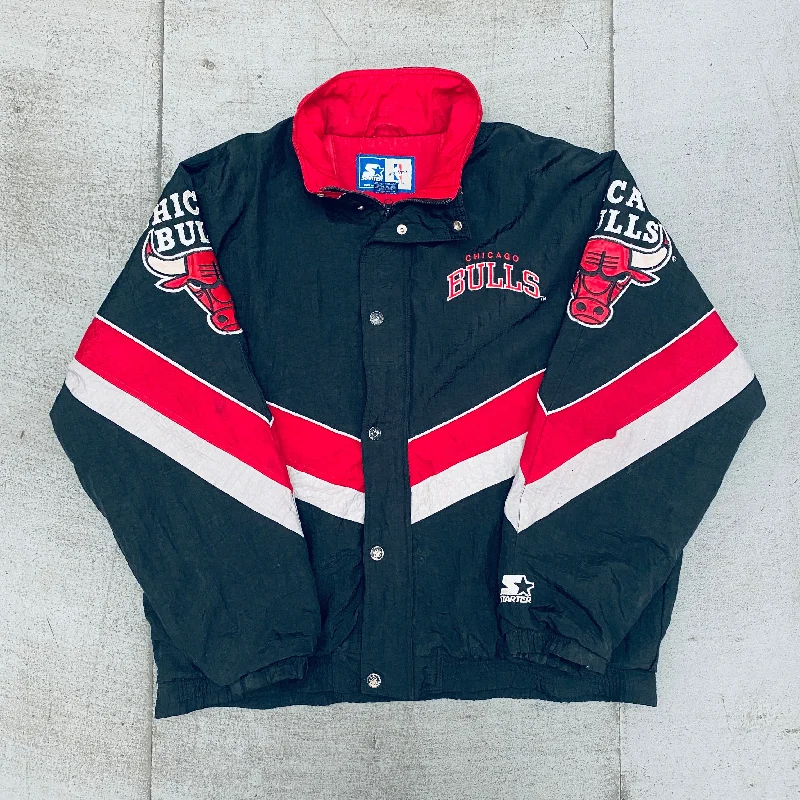 Chicago Bulls: 1990's NBA Authentics Fullzip Starter Chevron Jacket (XL)