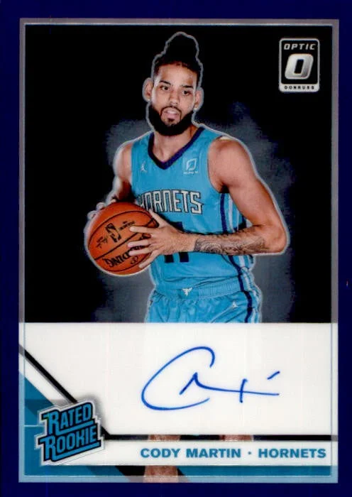 Cody Martin, Blue Prizm Signature, 2019-20 Panini Optic Basketball NBA