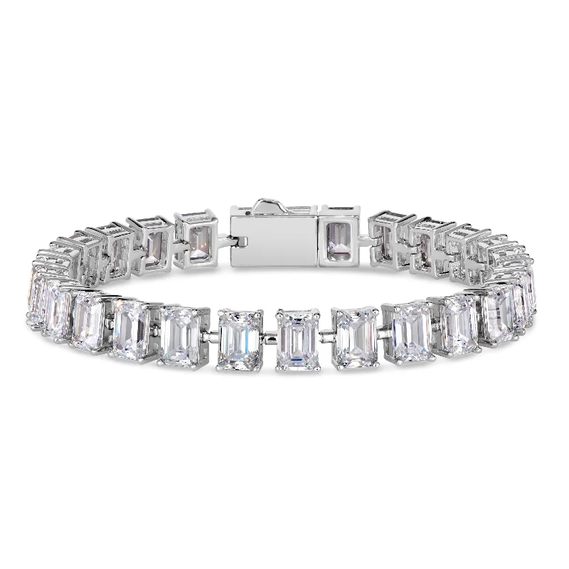 Emerald Cut 27 Carat Diamond Crystalline Bracelet by Kathy Hilton