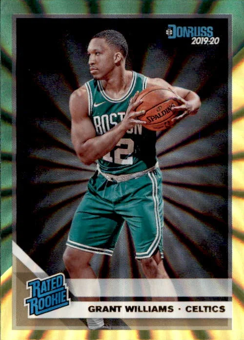 Grant Williams, RC, Green & Yellow Parallel, 2019-20 Panini Donruss Basketball NBA