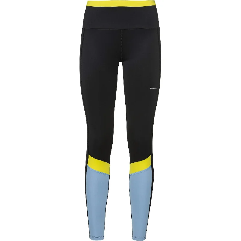 Head Women's Power Tights Black Sky Blue