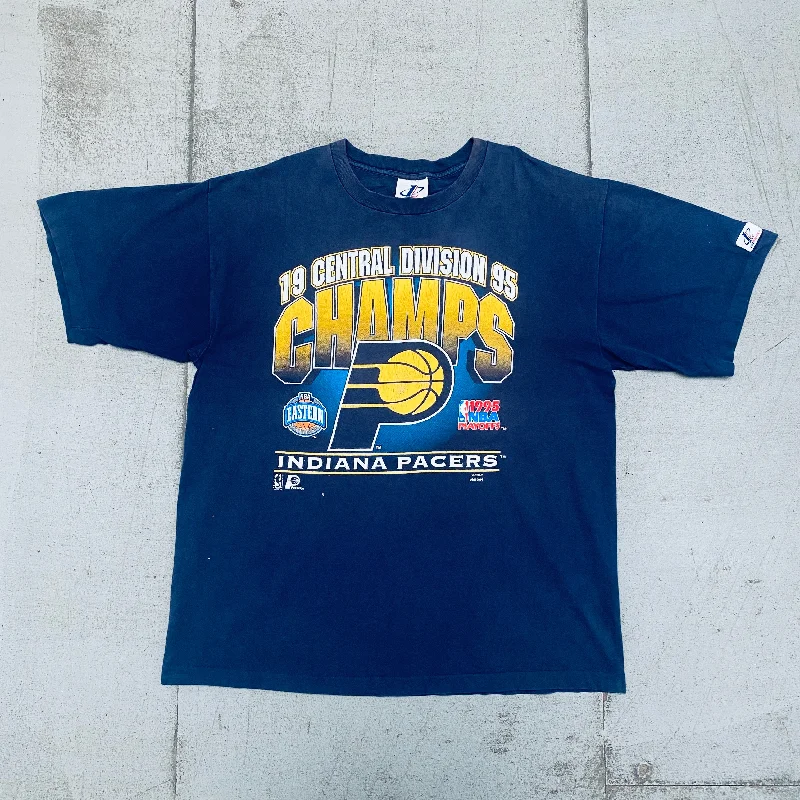 Indiana Pacers: 1995 Logo Athletic Central Division Champs Tee (XL)