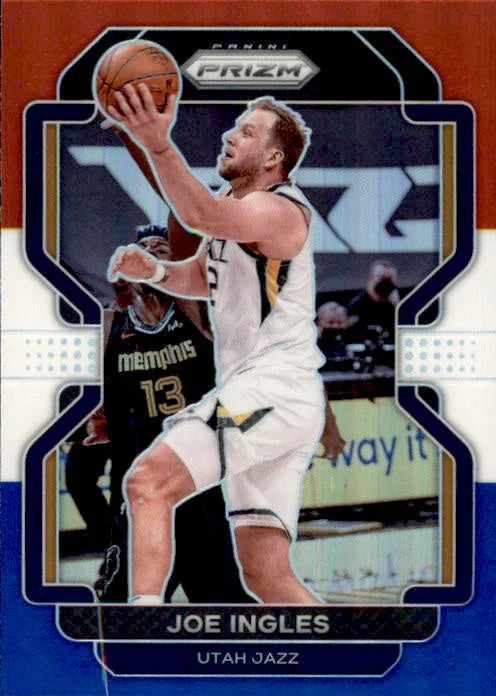 Joe Ingles, Red White Blue Prizm, 2021-22 Panini Prizm Basketball NBA