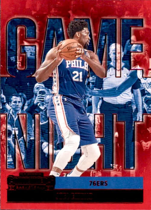 Joel Embiid, Red Foil Game Night, 2020-21 Panini Contenders Basketball NBA