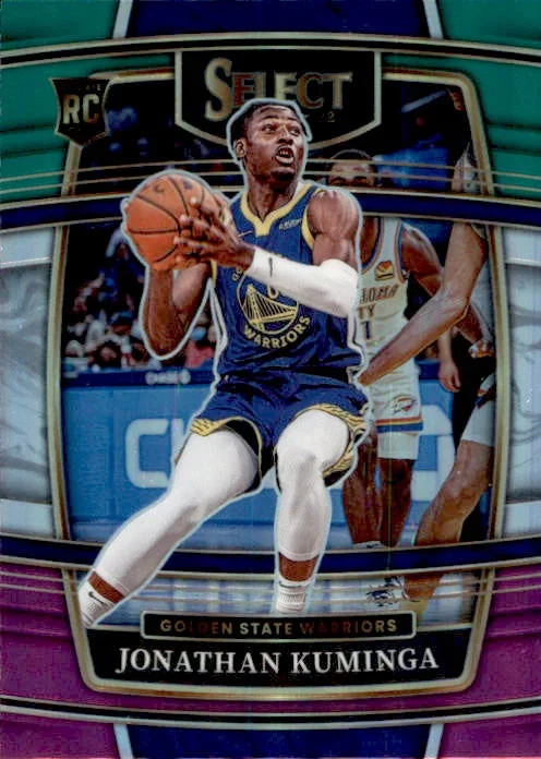 Jonathan Kuminga, RC, Concourse Green & Purple Prizm, 2021-22 Panini Select Basketball NBA