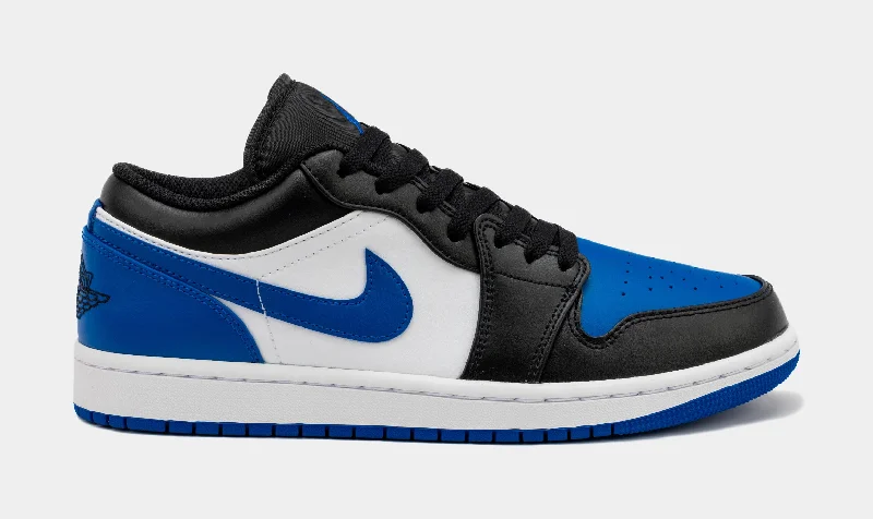 Air Jordan 1 Retro Low Royal Toe Mens Lifestyle Shoes (Black/White/Royal Blue)