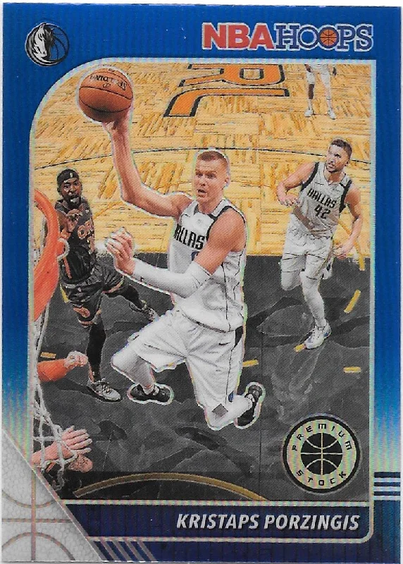 Kristaps Porzingis, Blue Prizm, 2019-20 Panini Hoops Premium Stock Basketball NBA