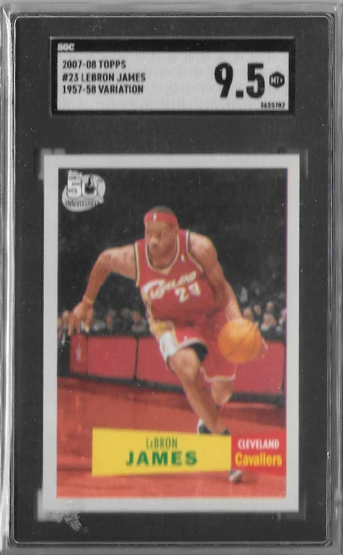 Lebron James, 1957-58 Variation, 2007-08 Topps Basketball NBA, SGC 9.5