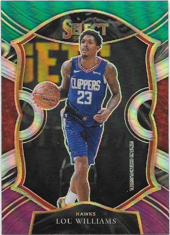 Lou Williams, Green Red Purple Prizm, 2020-21 Panini Select Basketball NBA