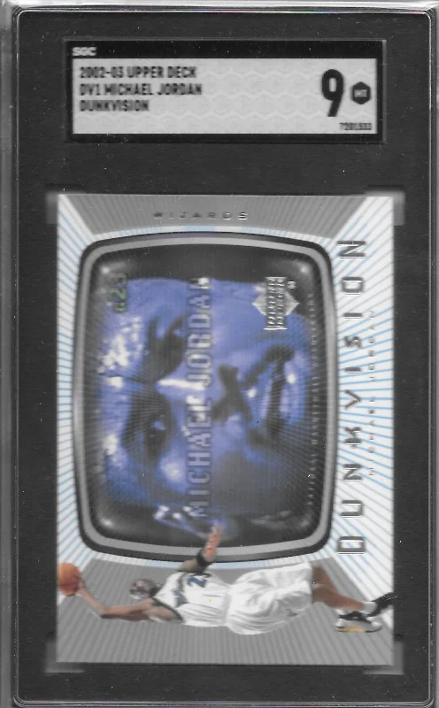 Michael Jordan, Dunk Vision, 2002-3 Upper Deck Basketball NBA, SGC 9