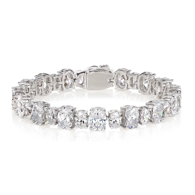 Mimi Miami Oval Diamond Crystalline Tennis Bracelet