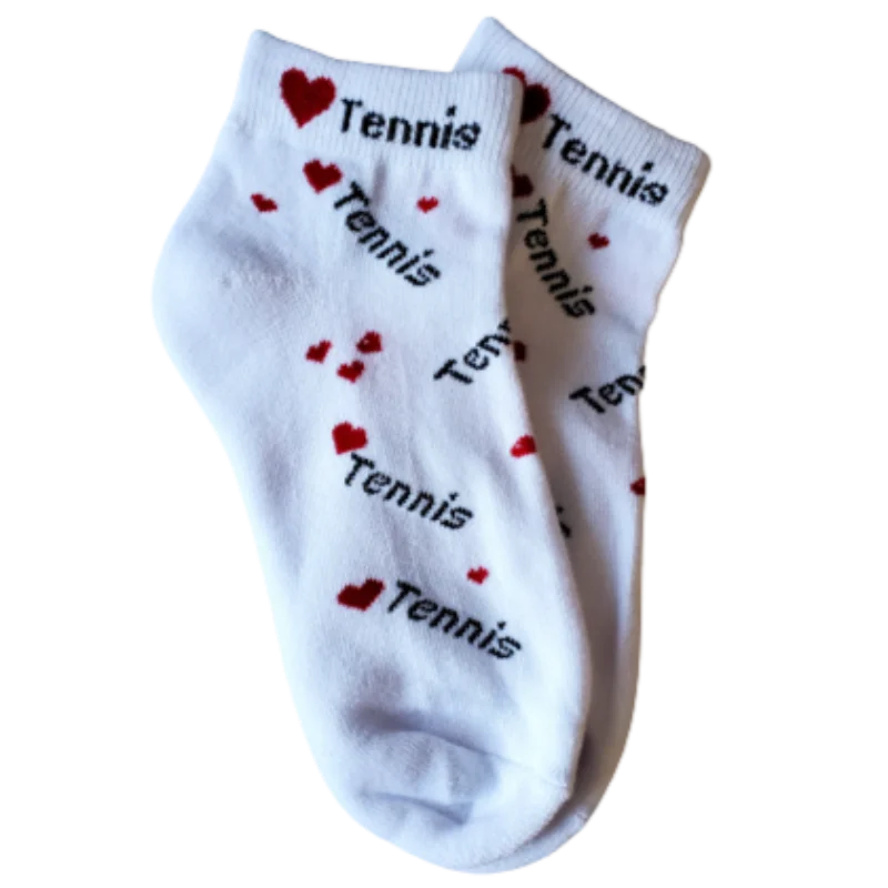 On the Tee Socks - Love Tennis - Red