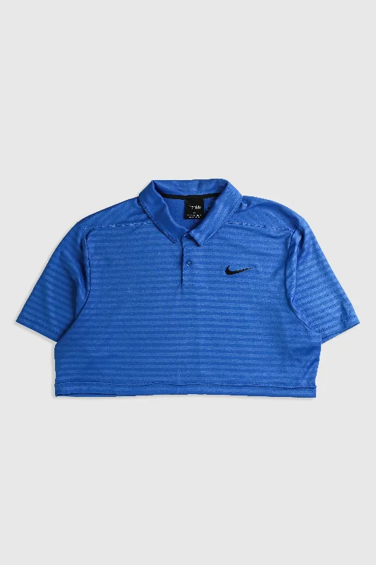 Rework Nike Crop Athletic Collared Tee - XL