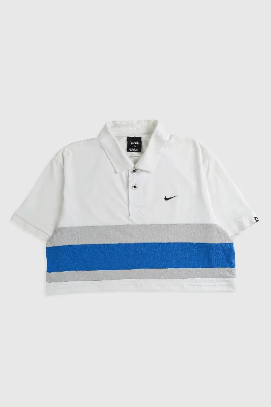 Rework Nike Crop Collared Tee - XL