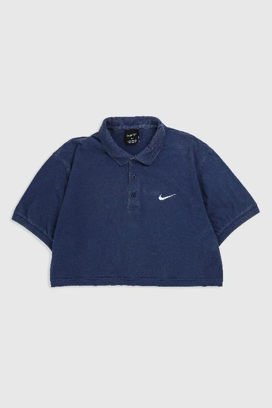 Rework Nike Crop Collared Tee - XL