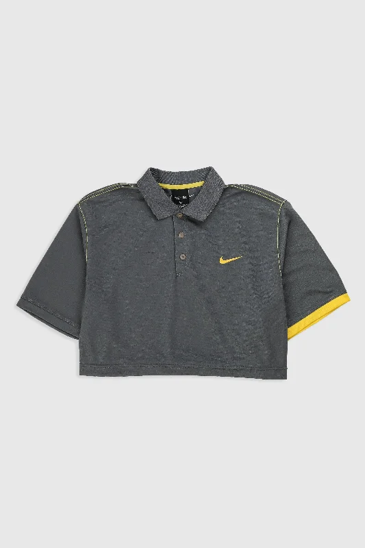 Rework Nike Crop Collared Tee - XL