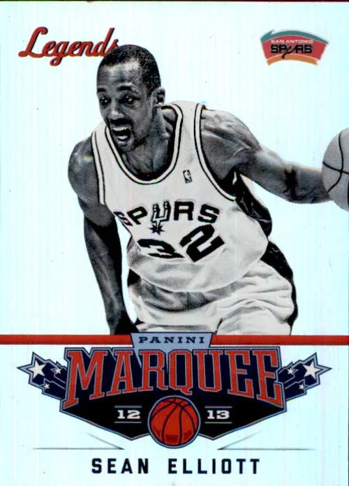 Sean Elliott, Legends Silver Foil, 2012-13 Marquee Basketball NBA