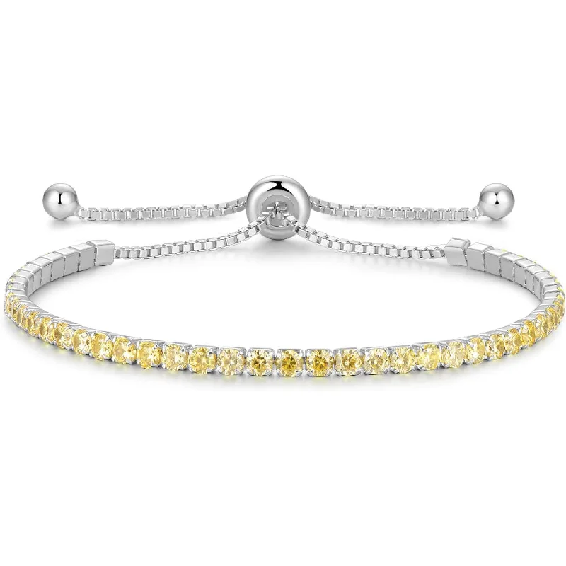 Signature Adjustable Bolo Bracelet in Citrine Crystalline