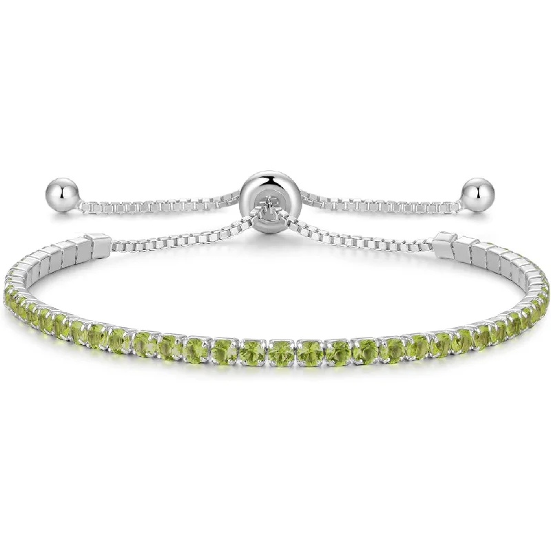 Signature Adjustable Bolo Bracelet in Peridot