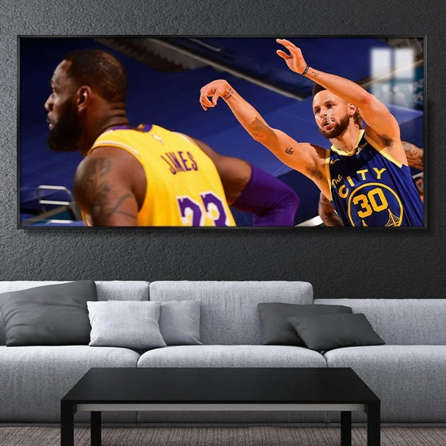 LeBron James and Stephen Curry Wall Art