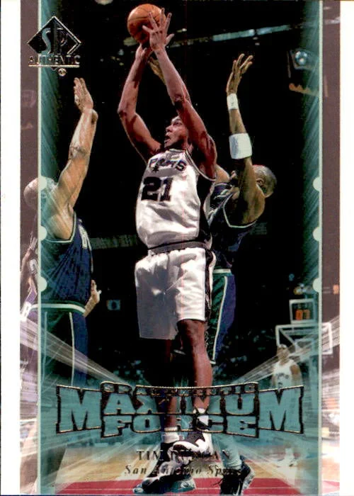 Tim Duncan, Maximum Force Holo, 1999-2000 UD SP Authentic Basketball NBA