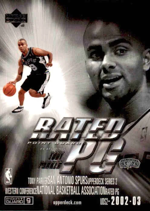 Tony Parker, Rated PG, 2002-03 Upper Deck Basketball NBA