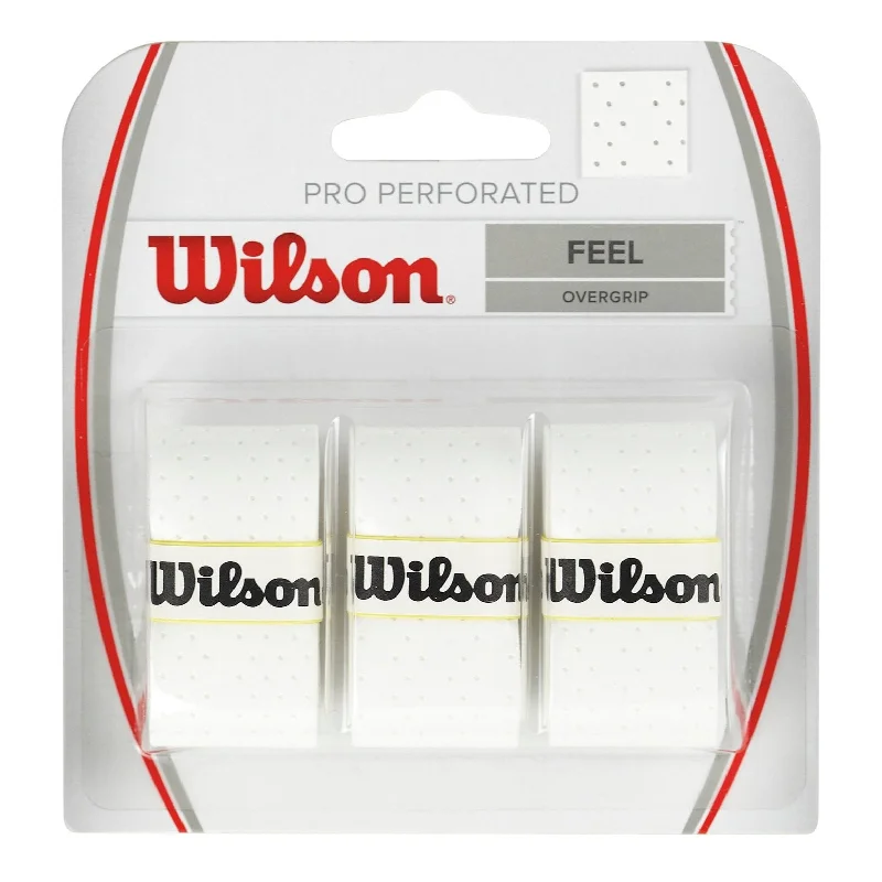 Wilson Pro Perforated Overgrip 3 Pack - White