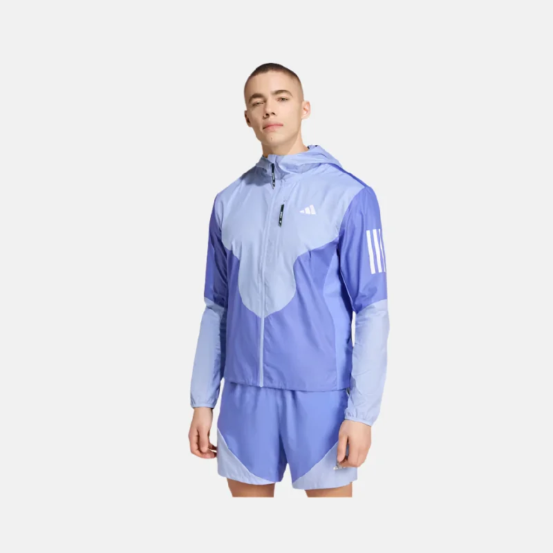 Adidas Own The Run Aeroready Men's Running Jacket -Semi Cobalt Blue/Blue Spark