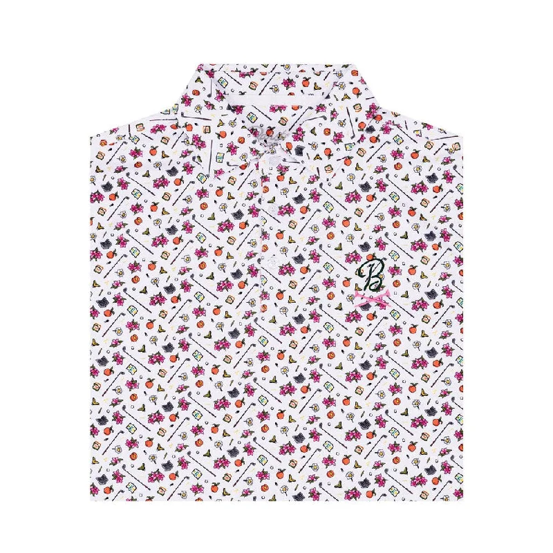 Barstool Golf Clubs & Flowers Printed Polo