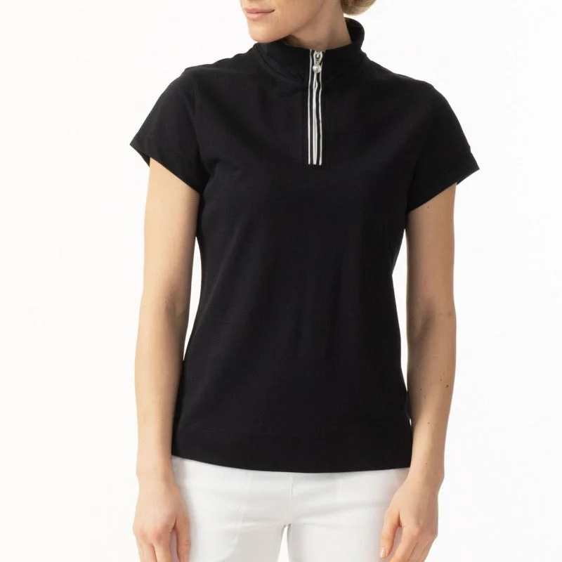 Daily Sports Kim S/S Mock Neck Shirt - Navy