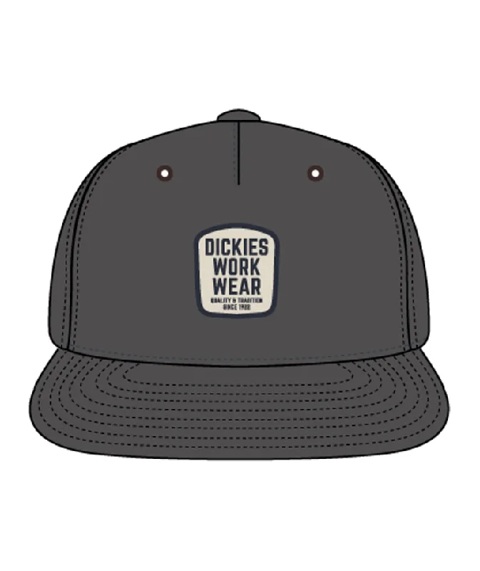 Dickies Men's Mid Crown Flat Bill Patch Hat