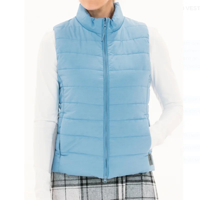 Foray Golf Quilted Packable Vest - Blue