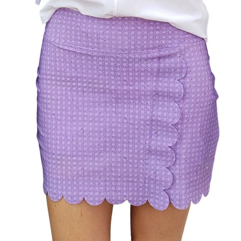 Foray Golf Scalloped Faux Wrap Skort - Purple