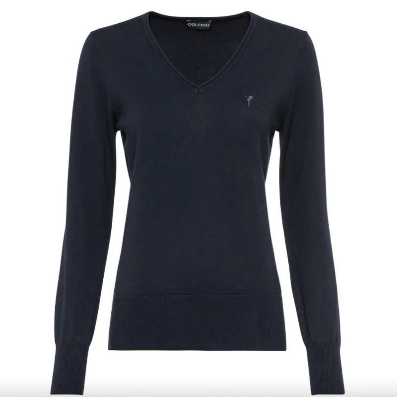 Golfino Anita V-Neck Pullover - Navy