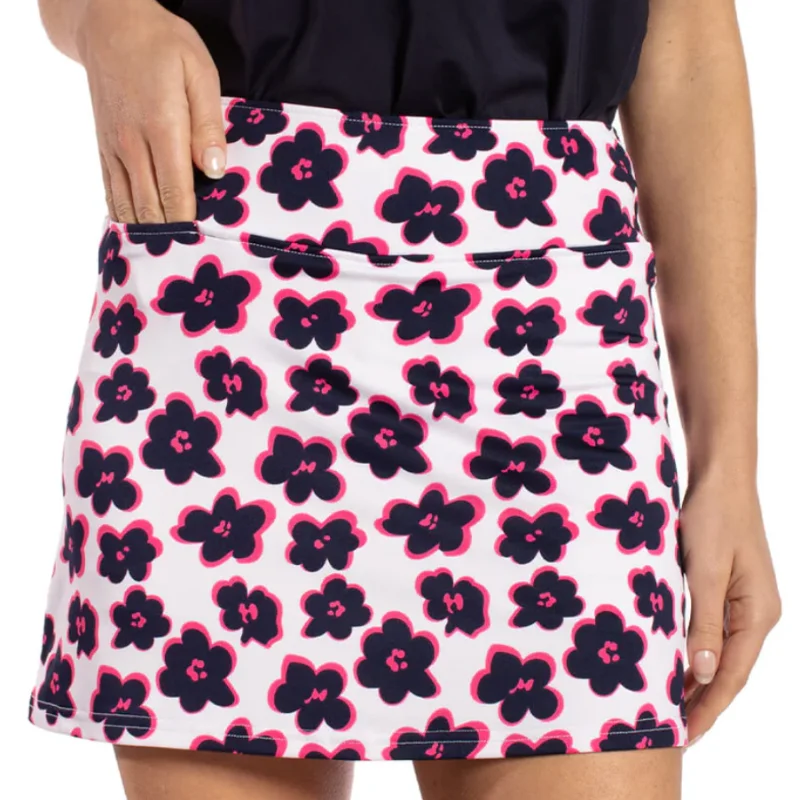 Golftini Beach Bum A-Line Skort (16.5")- Navy/Pink/White