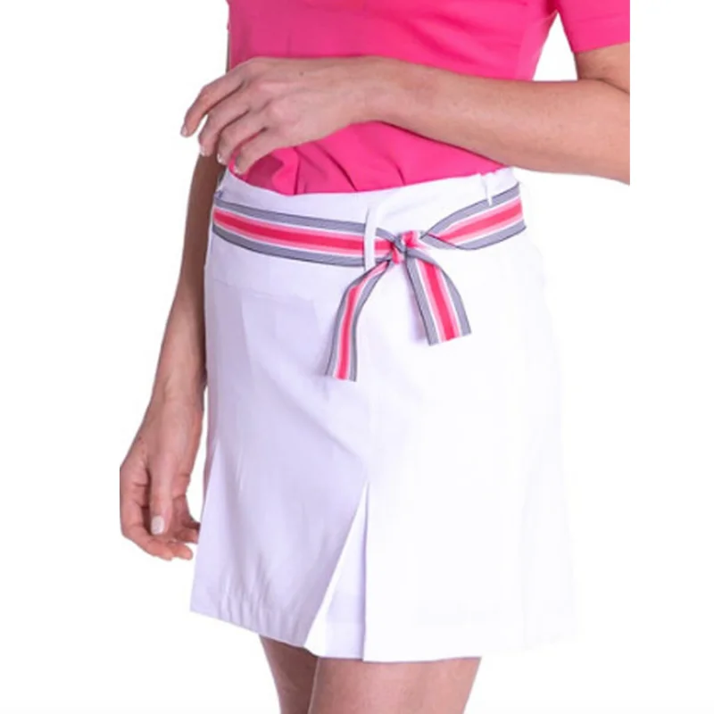 Golftini Pleat Skort Blind Date - White