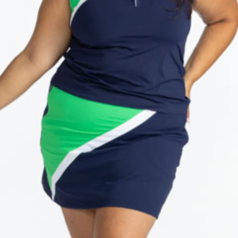 Kinona Tend the Flag Skort - Navy/Green