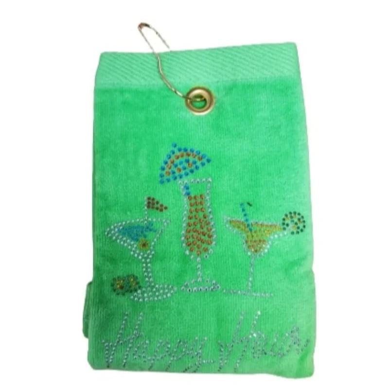 Navika Golf Towel - Happy Hour (Green)