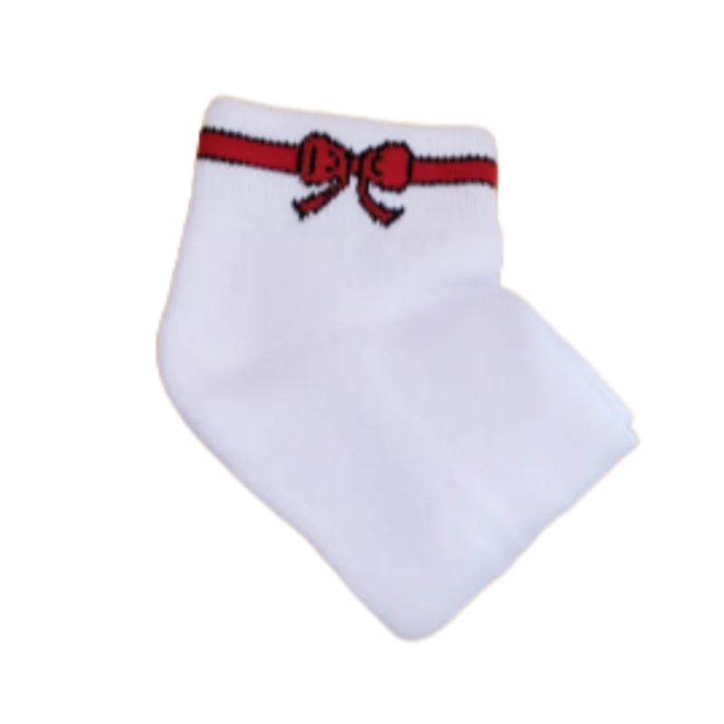 On The Tee Bow Socks - Red