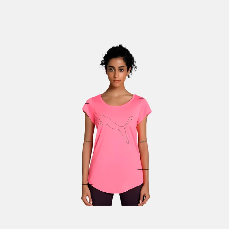 Puma Heather Cat Women's Training T-shirt -Sunset Glow Heather