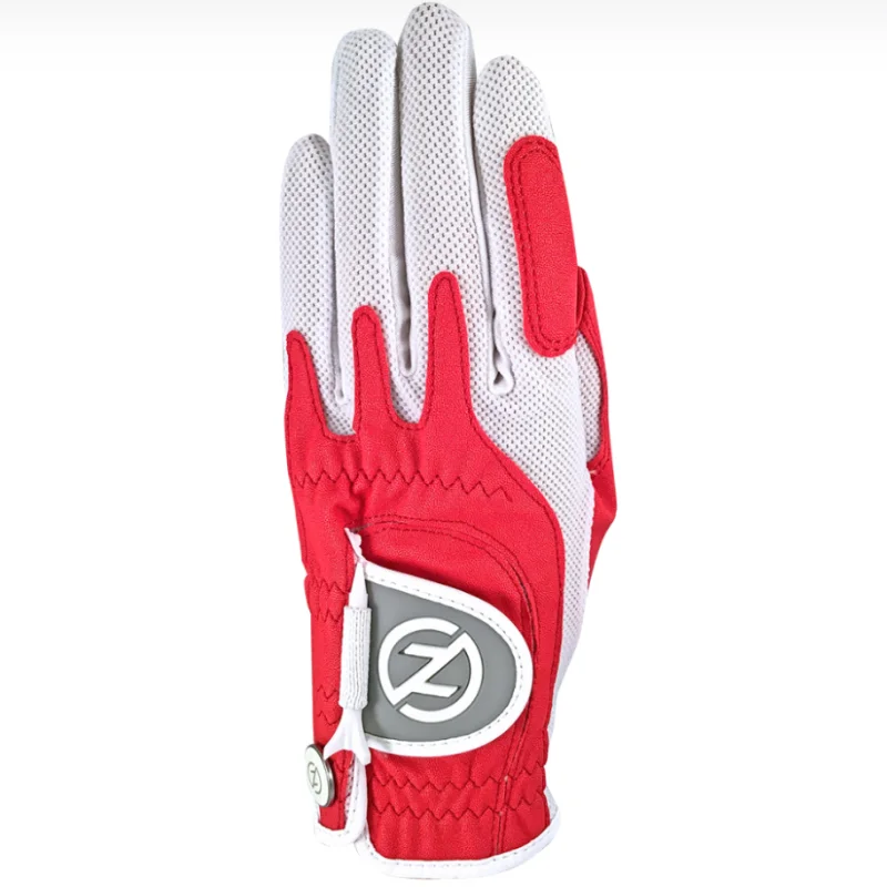 Zero Friction Synthetic Golf Glove (Right) - Red